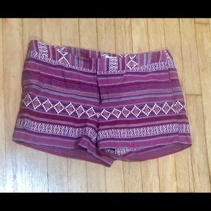 Merona Boho Tribal Print Pink/Purple Shorts, 14